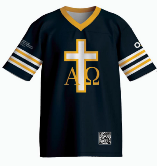 Football Jersey - Black/Gold/White