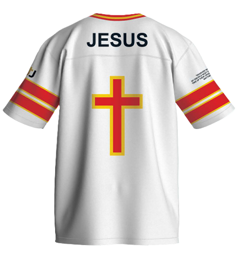 Football Jersey - White/ Red / Gold