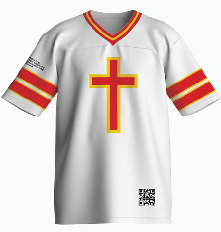 Football Jersey - White/ Red / Gold