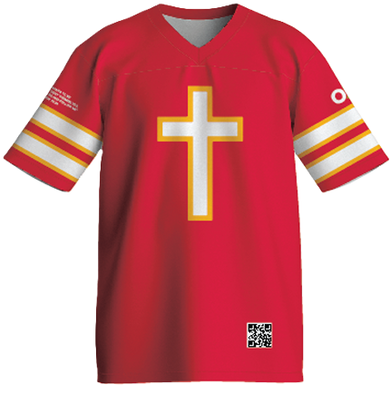 Football Jersey - Solid Red/Gold